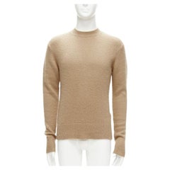 ACNE STUDIOS Peele beige wool cashmere brushed crew neck sweater S