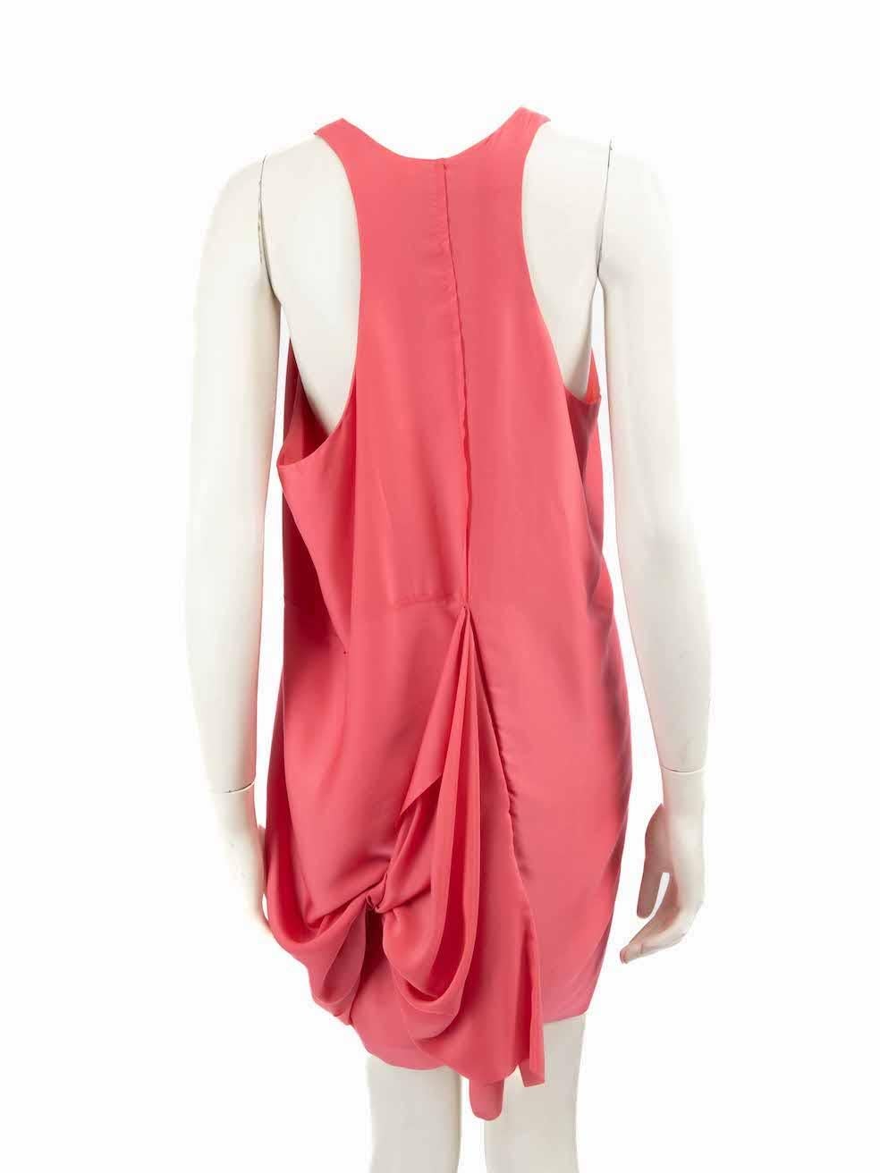 Rosa Acne Studios - Vestito midi senza maniche con drappeggio rosa - Taglia S in vendita