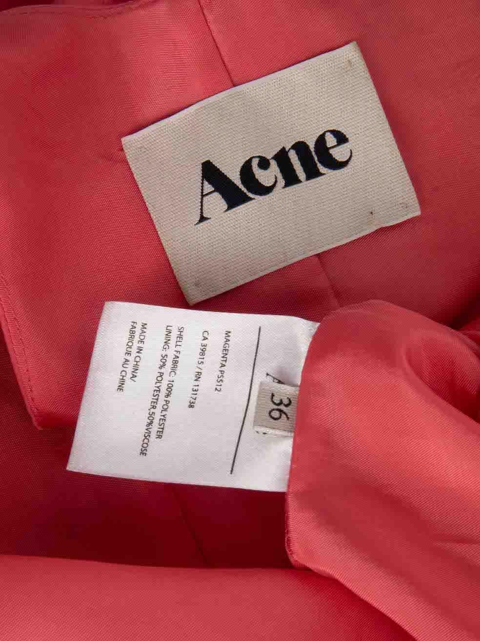 Acne Studios - Vestito midi senza maniche con drappeggio rosa - Taglia S in vendita 3