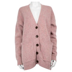 Acne Studios Pink Sahar Wool Knit Cardigan Size S