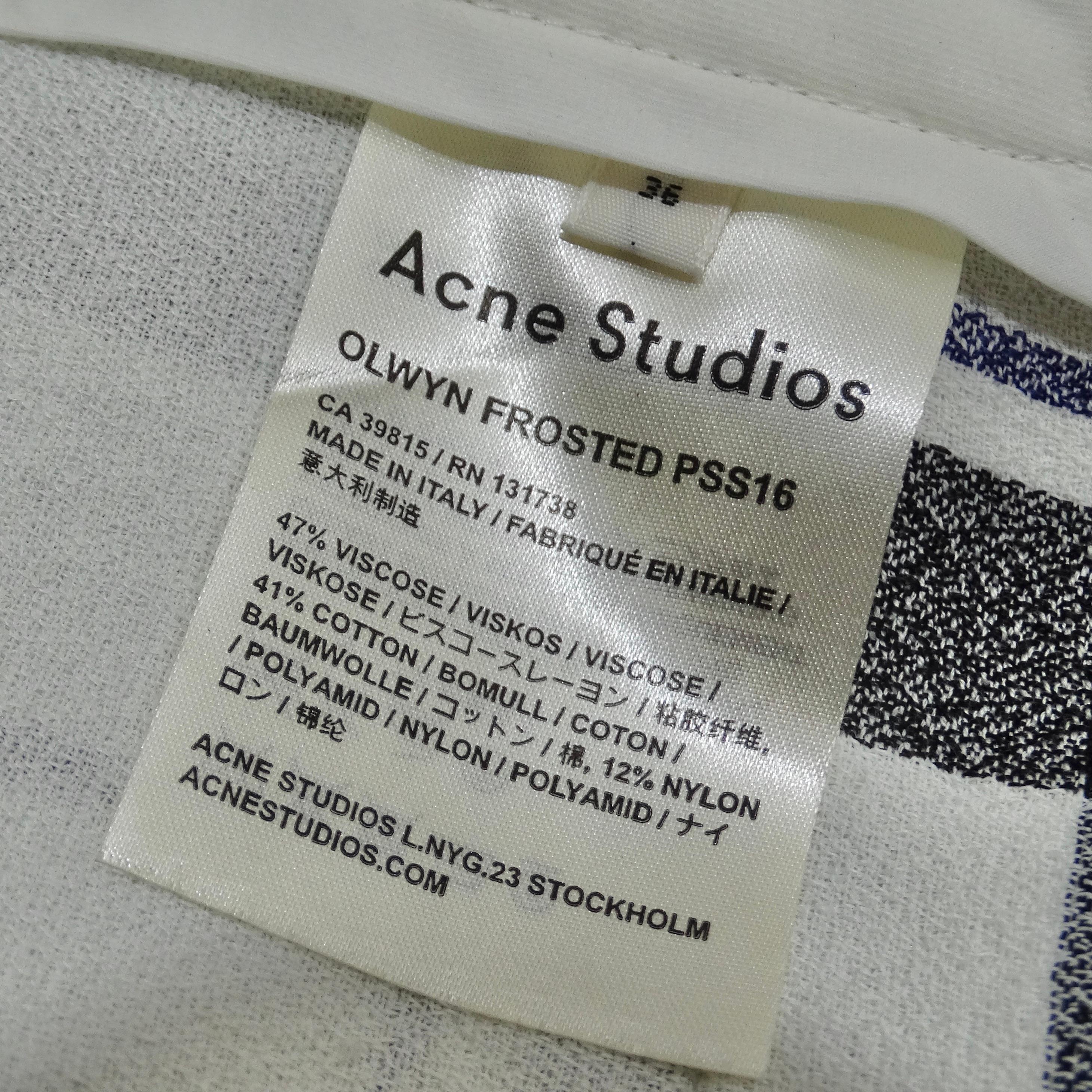 Acne Studios Plaid Trousers For Sale 6