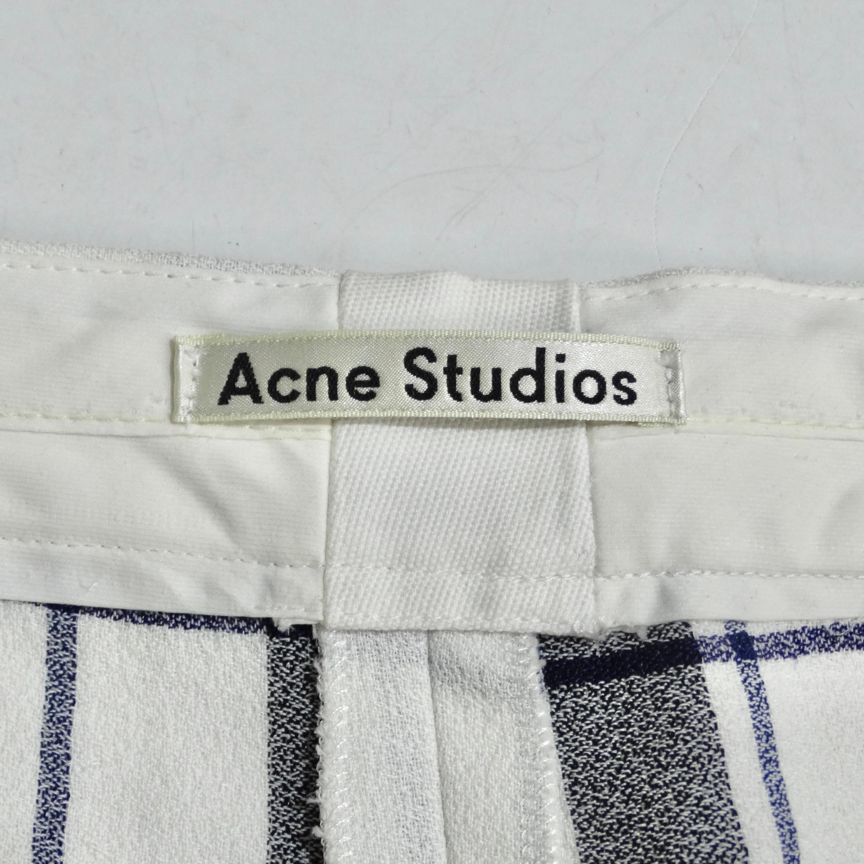 Acne Studios Plaid Trousers For Sale 5