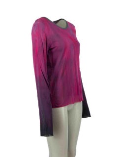 Acne Studios Purple Ombre Mesh Top Size XS