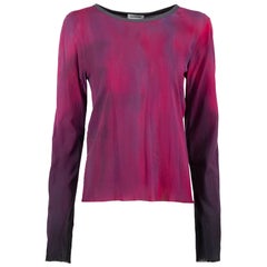 Acne Studios Purple Ombre Mesh Top Size XS