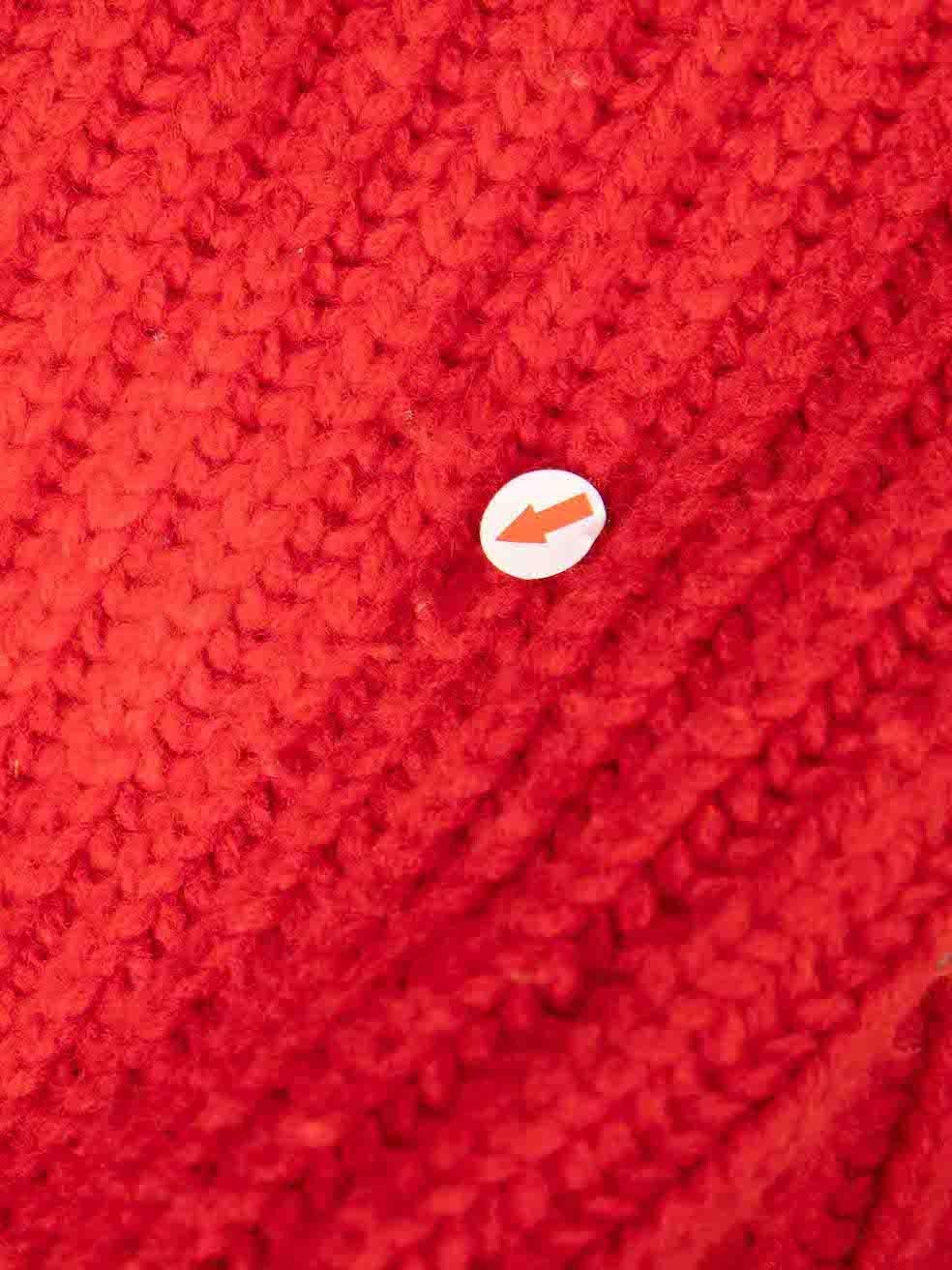 Women's Acne Studios Red Wool Knit Jumper Size M For Sale