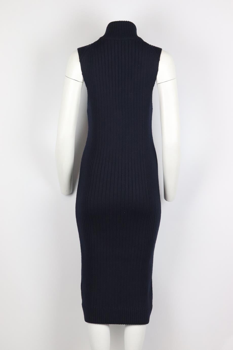 Acne Studios Ribbed Wool Midi Dress Xsmall In Excellent Condition In London, GB