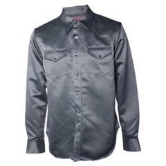 Acne studios, Satin western shirt in grey