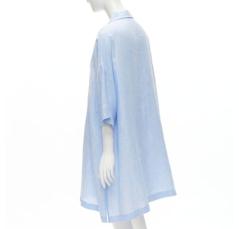 ACNE STUDIOS Sena Li 100% linen light blue short sleeve casual dress FR38 M 1