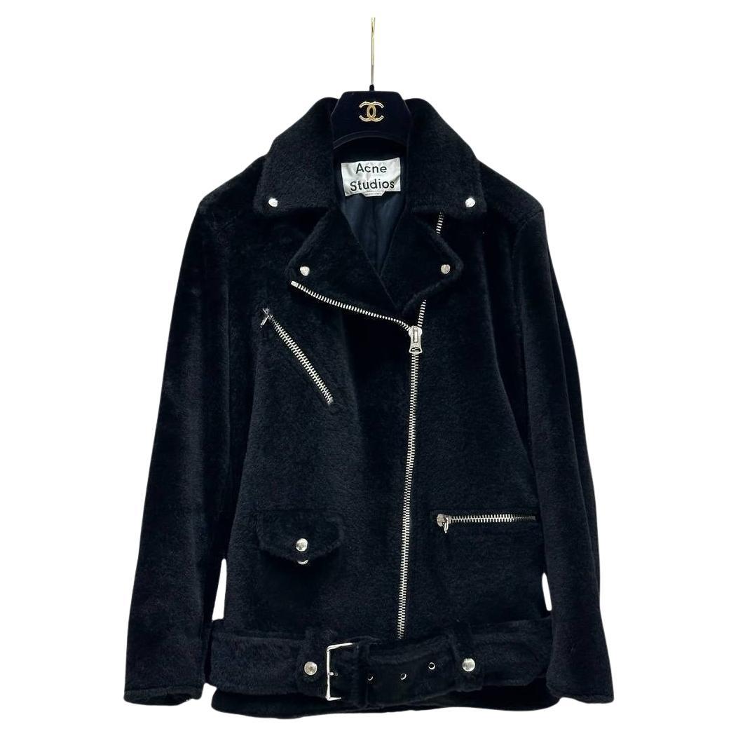 Acne Studios Shearling Leather Biker Jacket - Size 32 (XXS)