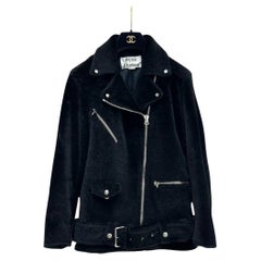 Acne Studios Shearling Leather Biker Jacket - Size 32 (XXS)