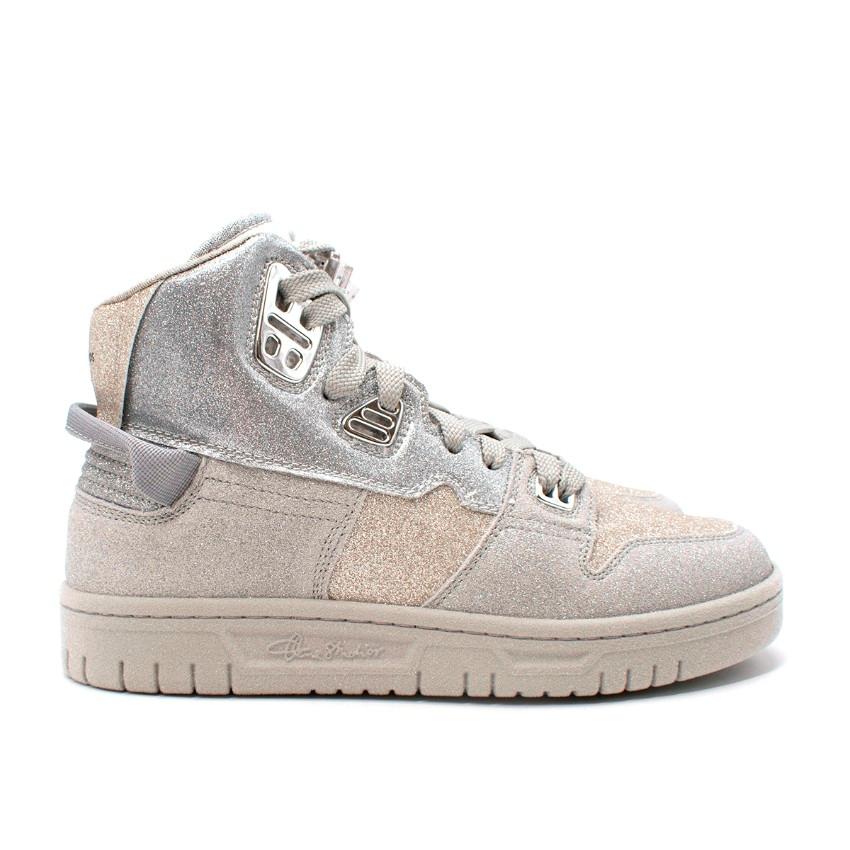 silver glitter sneakers