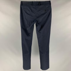 ACNE STUDIOS Size 32 Navy Cotton Elastane Flat Front Casual Pants