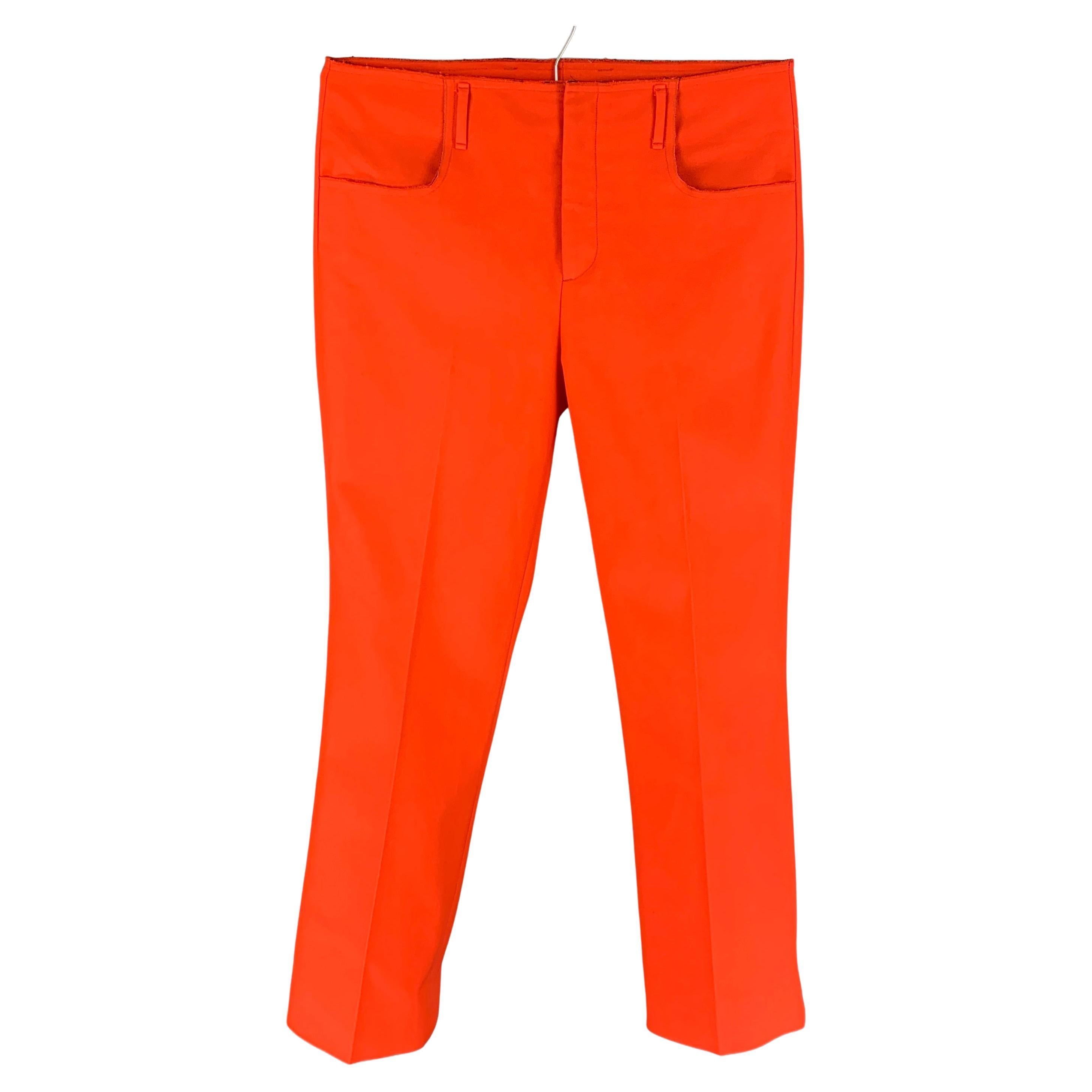 ACNE STUDIOS Size 32 Orange Cotton Polyester Casual Pants