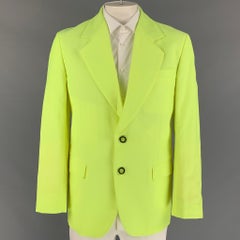 ACNE STUDIOS Size 40 Neon Linen / Polyester Notch Lapel Sport Coat