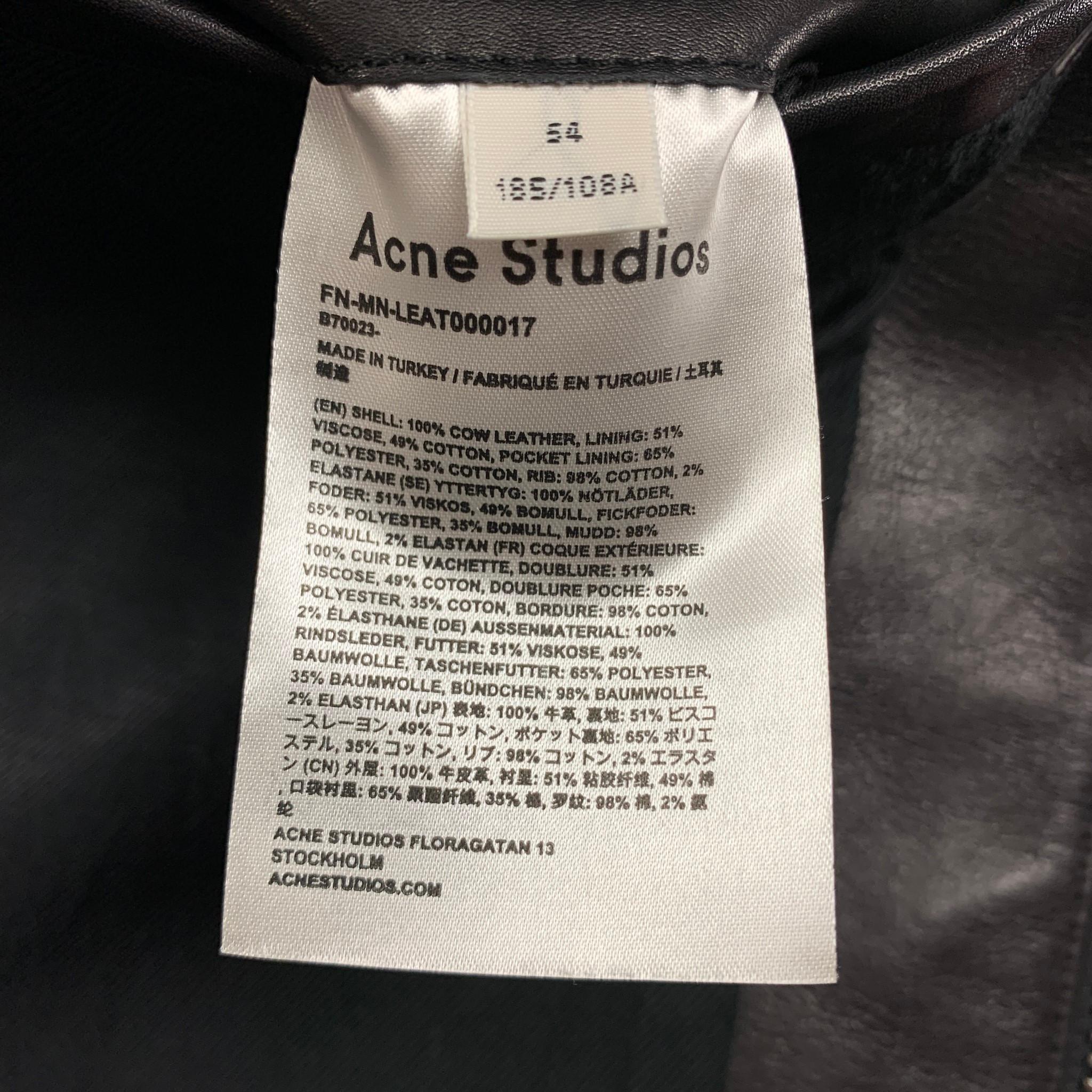 acne studios leather bomber