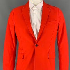 ACNE STUDIOS Size 44 Orange Cotton Notch Lapel Sport Coat