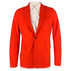 ACNE STUDIOS Size 44 Orange Cotton Notch Lapel Sport Coat