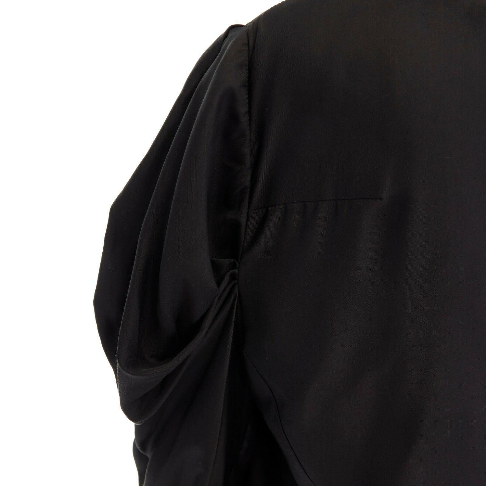 ACNE STUDIOS SS13 Ava Fluid black pleated voluminous long sleeve top FR34 XS 5