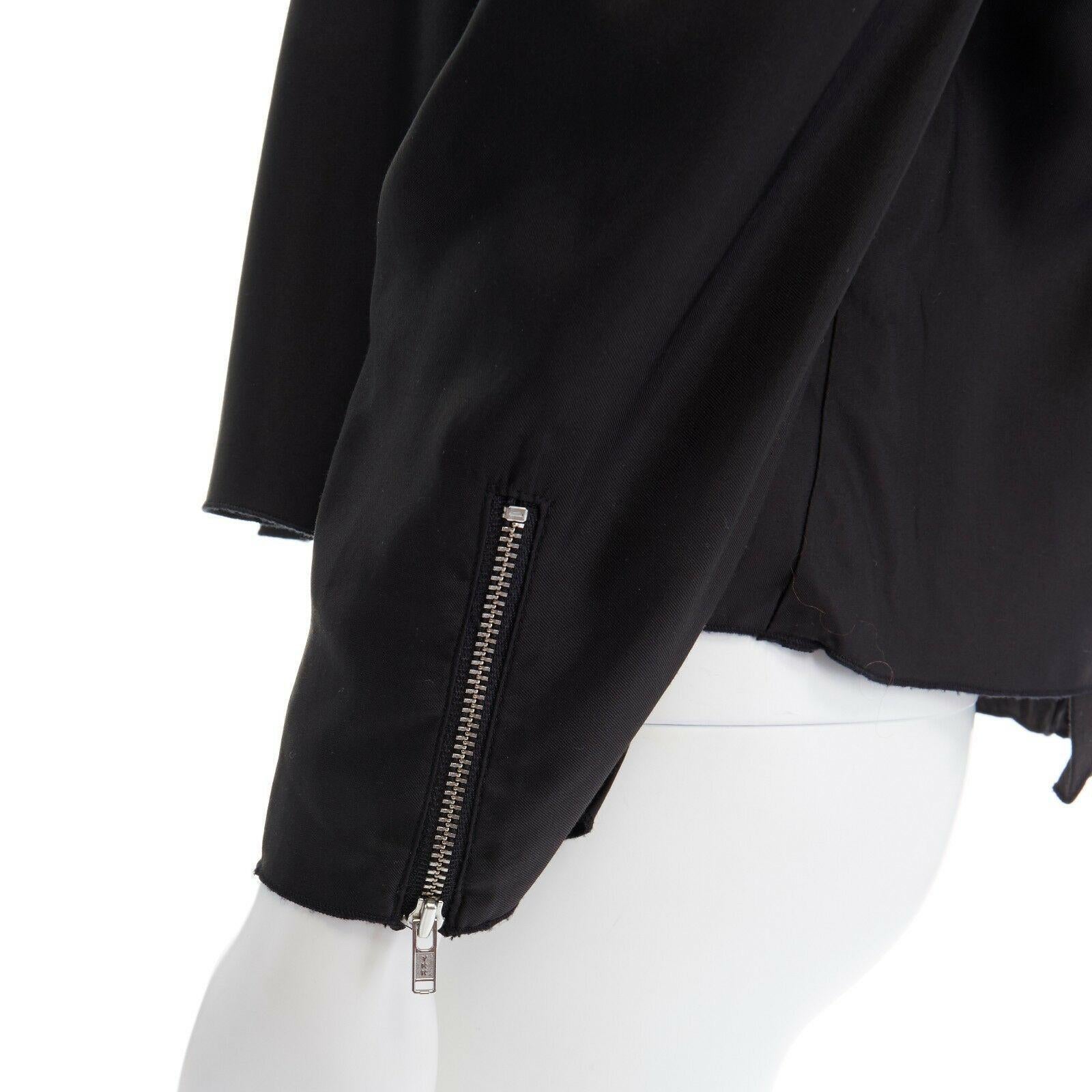 ACNE STUDIOS SS13 Ava Fluid black pleated voluminous long sleeve top FR34 XS 3