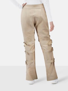 Acne Studios SS13 Ecru Leather Verena Trousers Size S