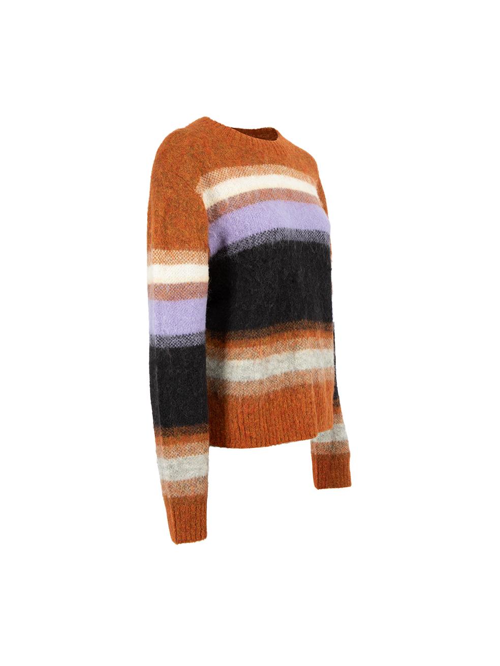 CONDITION is Very good. Hardly any visible wear to knitwear is evident on this used Acne Studios designer resale item.

Details
Multicolour
Synthetic
Knit jumper
Round neck
Long sleeves
Striped pattern
Made in China 

Composition
45% Nylon, 28%
