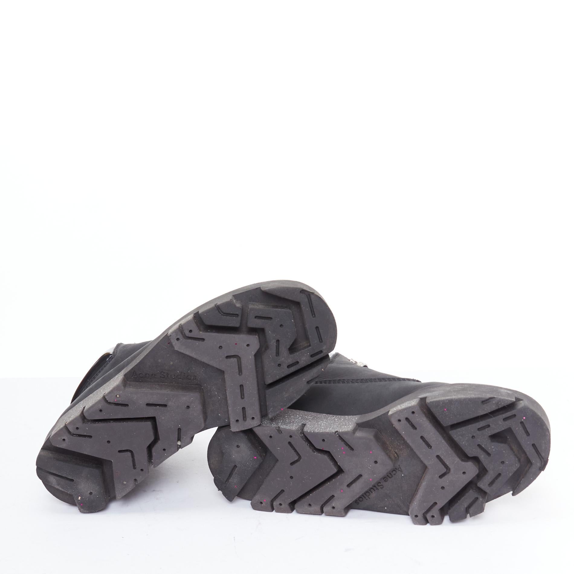 ACNE STUDIOS Tinne nobuk negro suela de tacos gruesos botas de montaña EU38 en venta 6