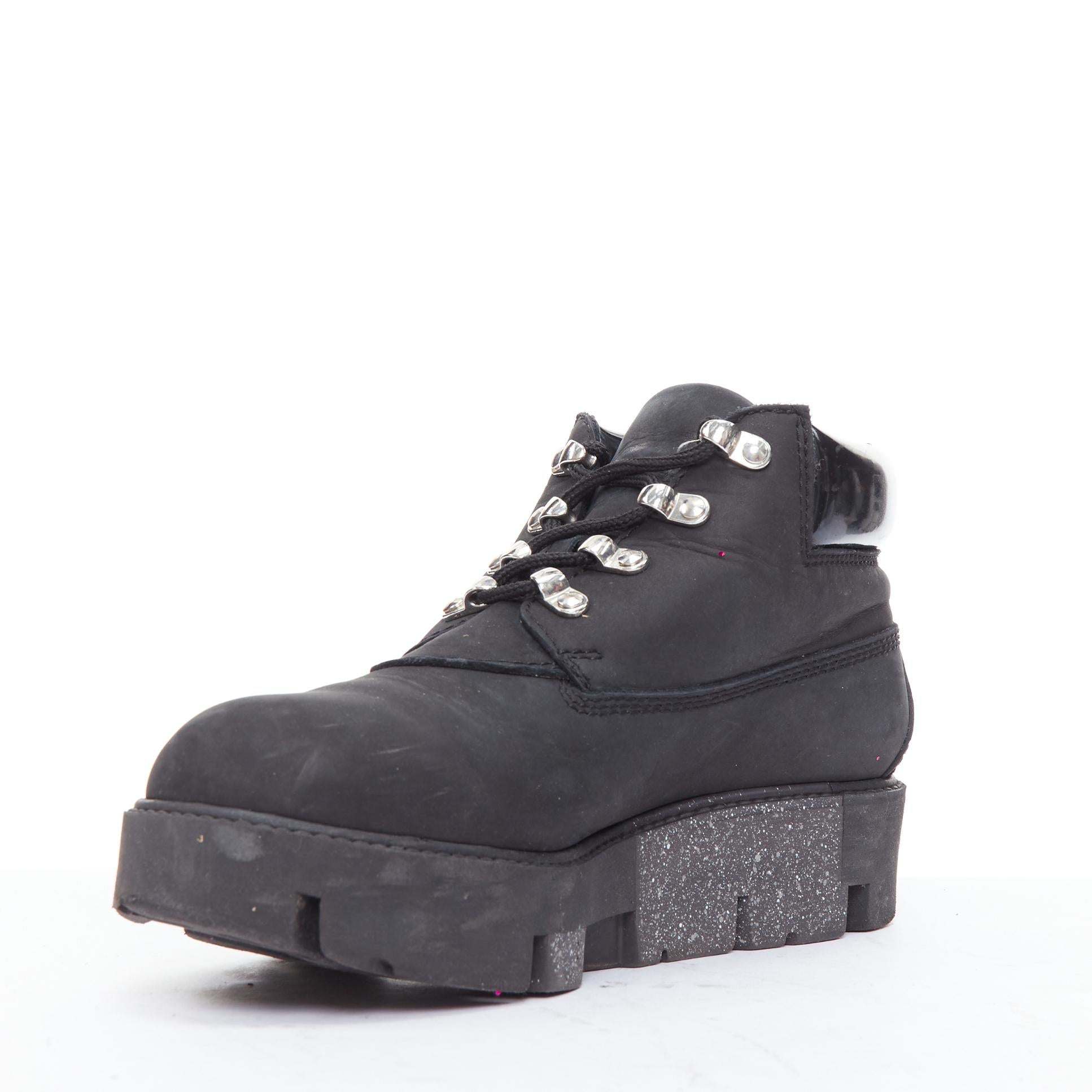 ACNE STUDIOS Tinne nobuk negro suela de tacos gruesos botas de montaña EU38 en Bastante bueno estado para la venta en Hong Kong, NT