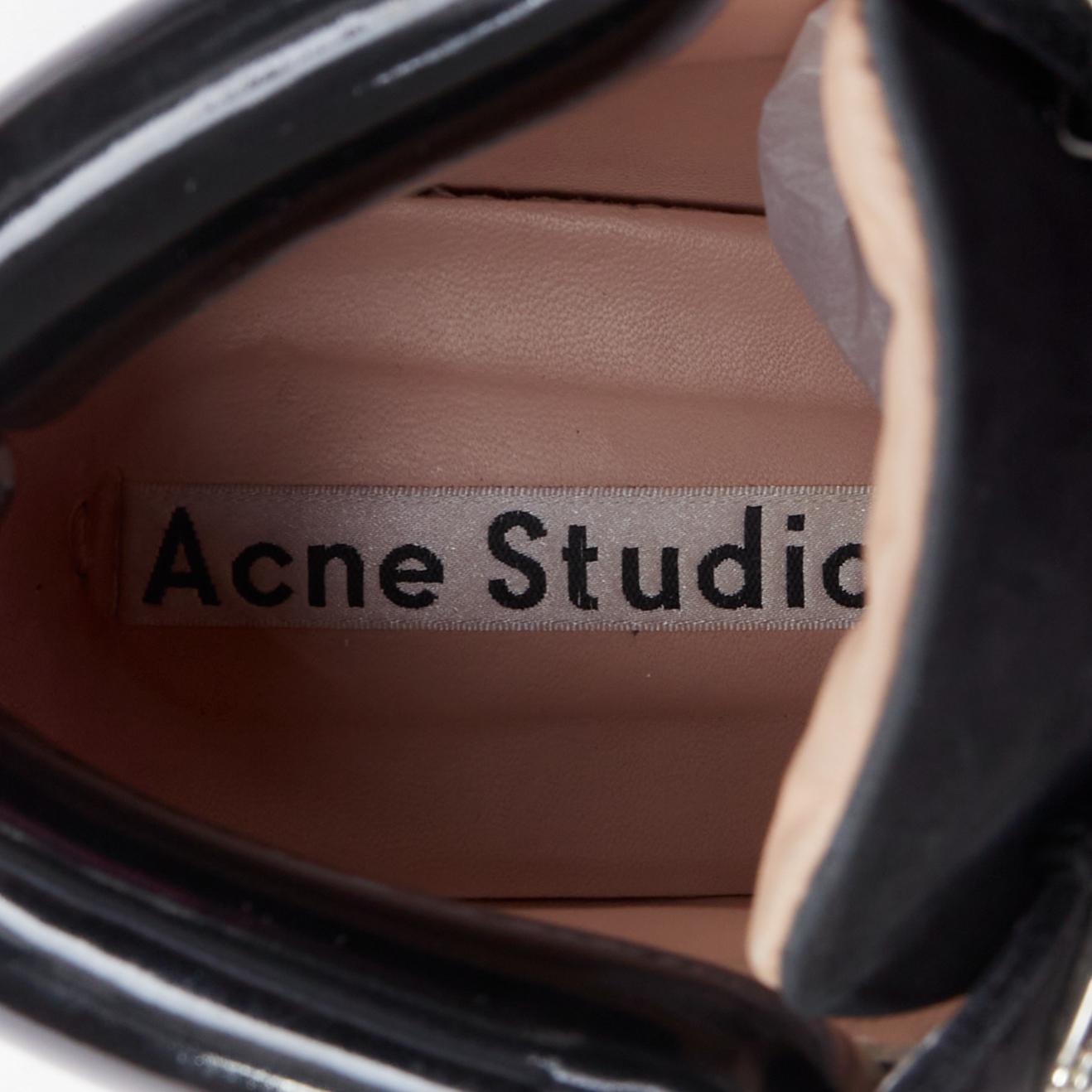 ACNE STUDIOS Tinne nobuk negro suela de tacos gruesos botas de montaña EU38 en venta 4