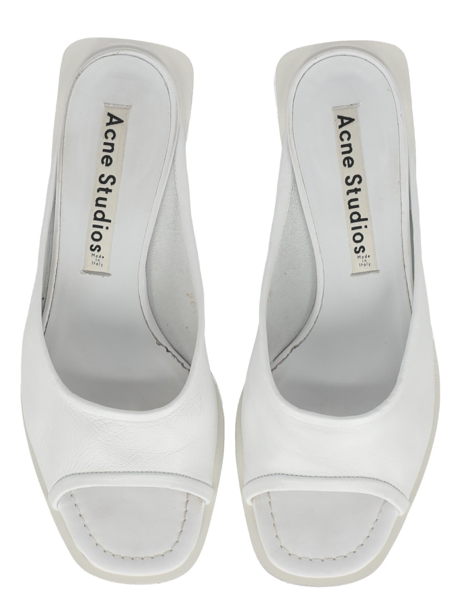 Women's Acne Studios Women  Mules White Leather IT 39 For Sale
