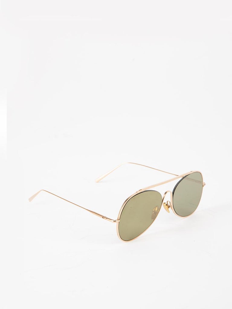 Acne Studios Women's Gold Frame Aviator Sunglasses For Sale at 1stDibs