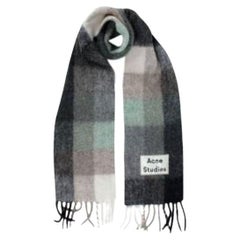 Acne Vally Checked Wool Blend Scarf