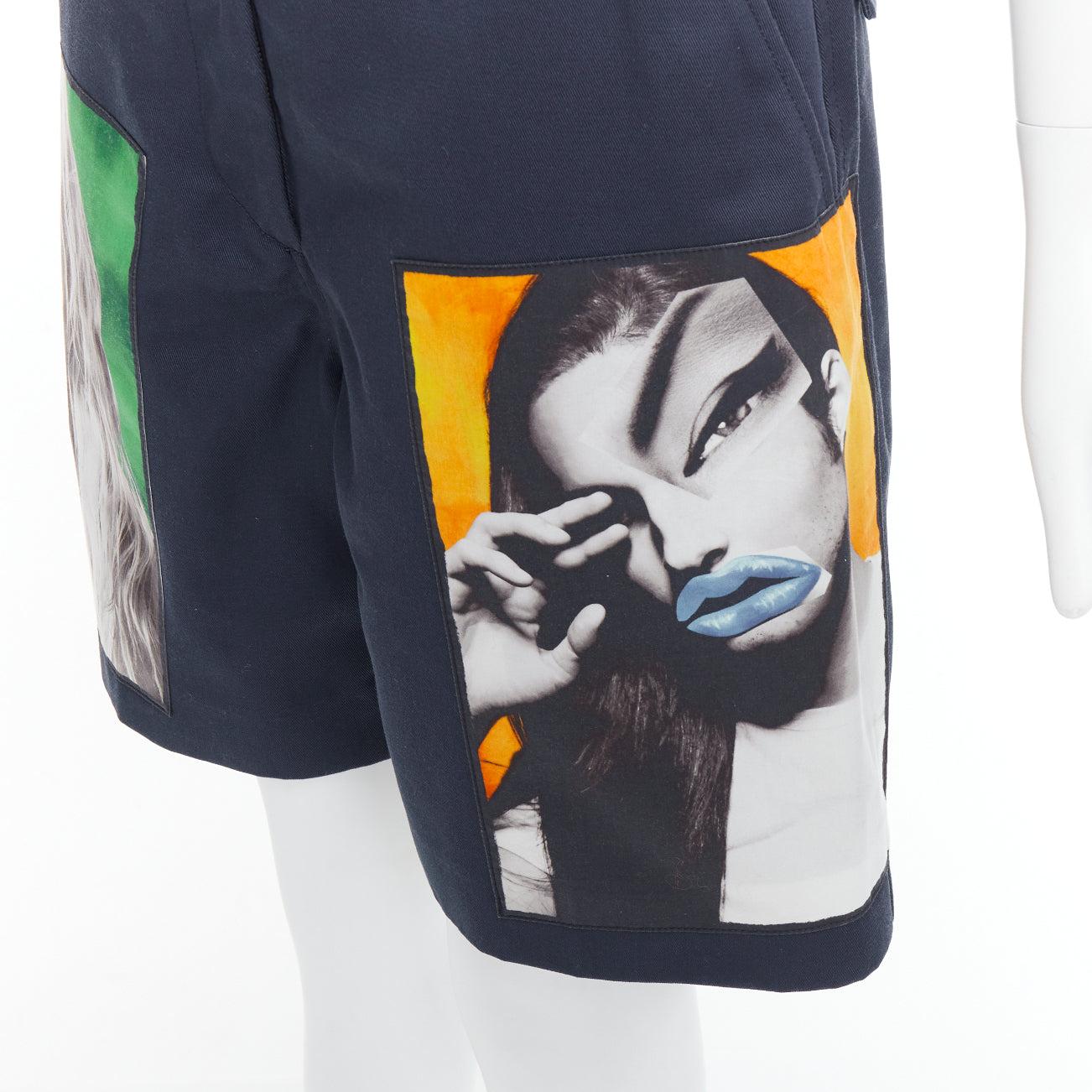 ACNESTUDIOS 2015 Eora Vermina collage portrait print navy bermuda shorts FR34 XS
Reference: NKLL/A00399
Brand: Acne Studios
Model: Eora
Collection: 2015 Vermina
Material: Polyester, Blend
Color: Navy, Multicolour
Pattern: Abstract
Closure: Zip