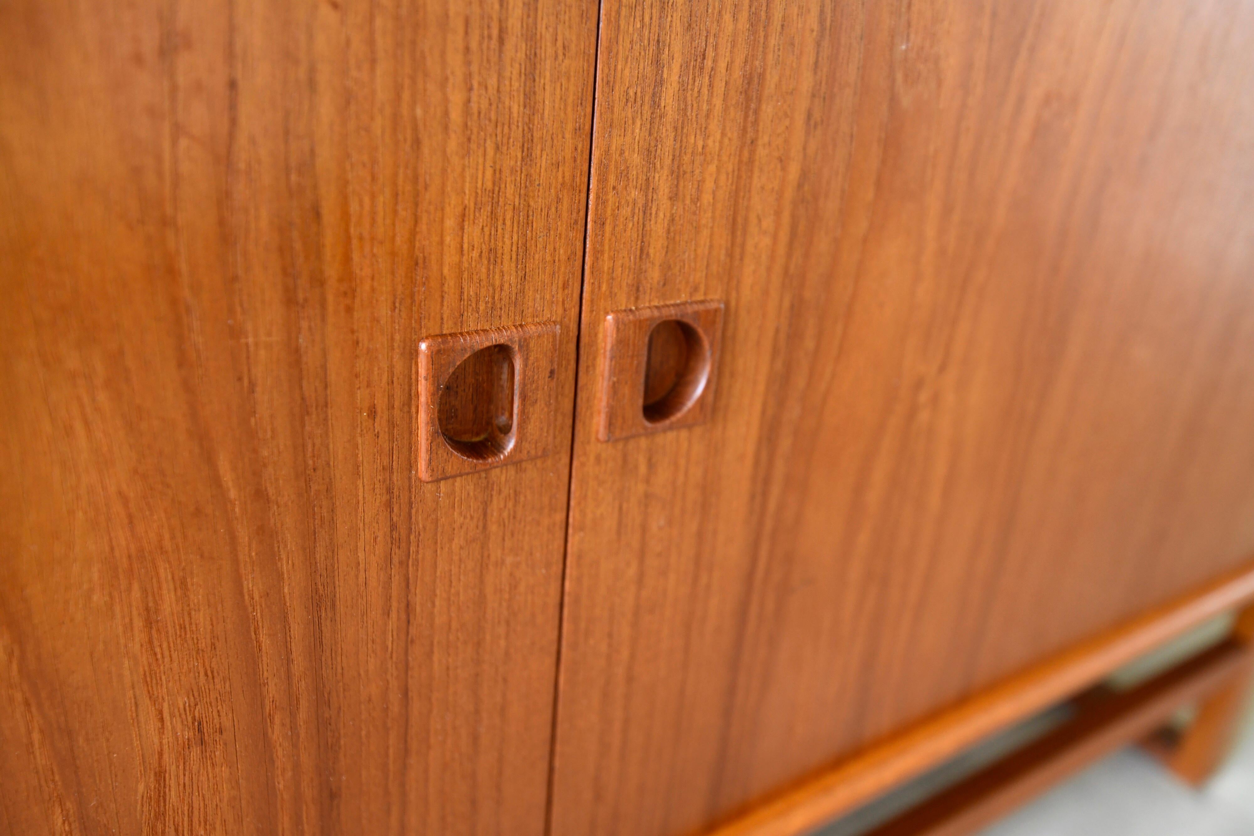 Hand-Crafted Aco Mobler Danish Teak Tambour Sideboard Midcentury by Gunni Omann