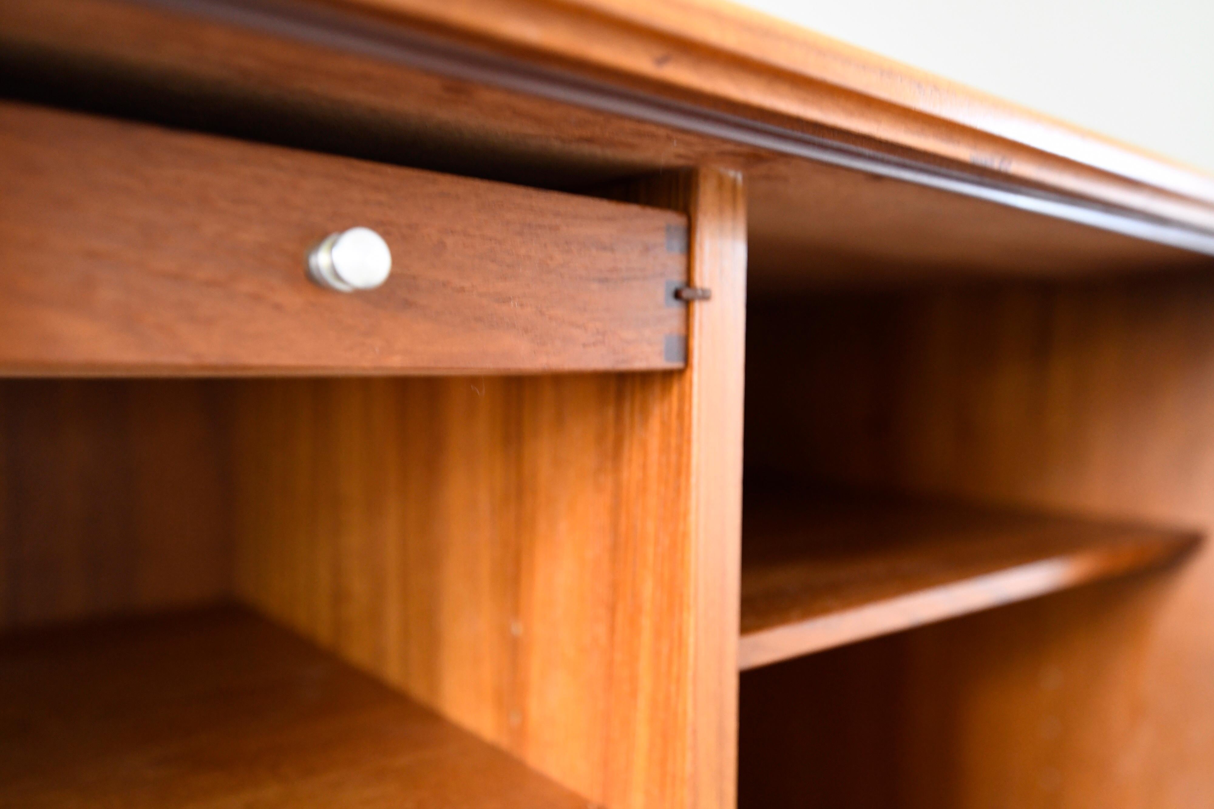 Aco Mobler Danish Teak Tambour Sideboard Midcentury by Gunni Omann In Good Condition In everton lymington, GB