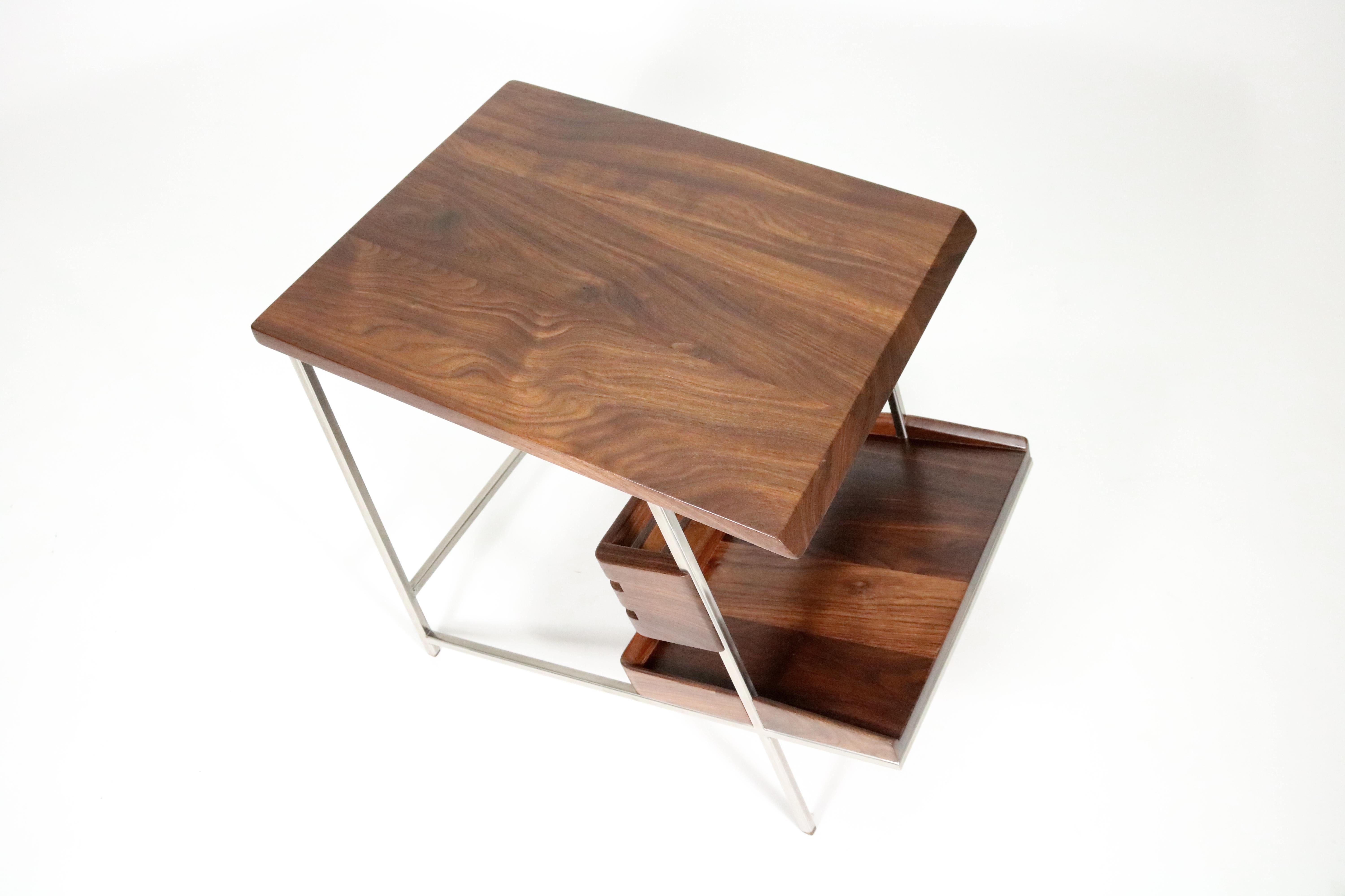 'Acolyte' Side Table with Book Display Shelf by Alexander Giray 6