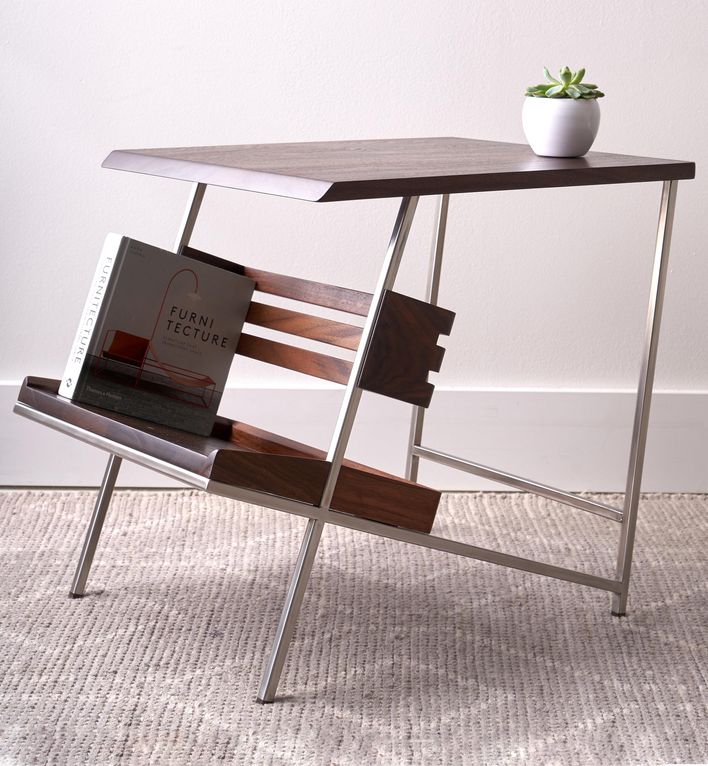 'Acolyte' Side Table with Book Display Shelf by Alexander Giray 8