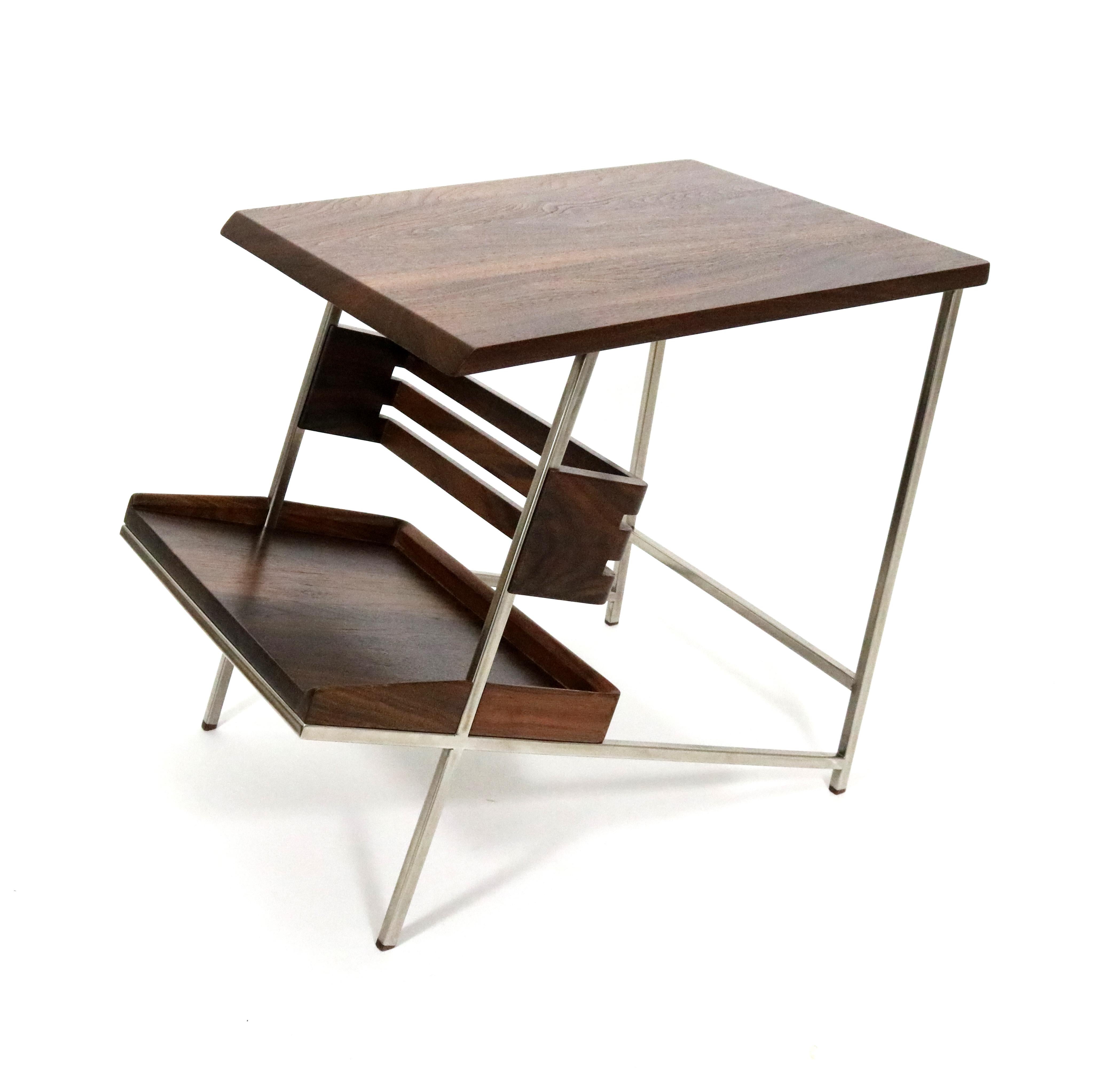 Post-Modern 'Acolyte' Side Table with Book Display Shelf by Alexander Giray