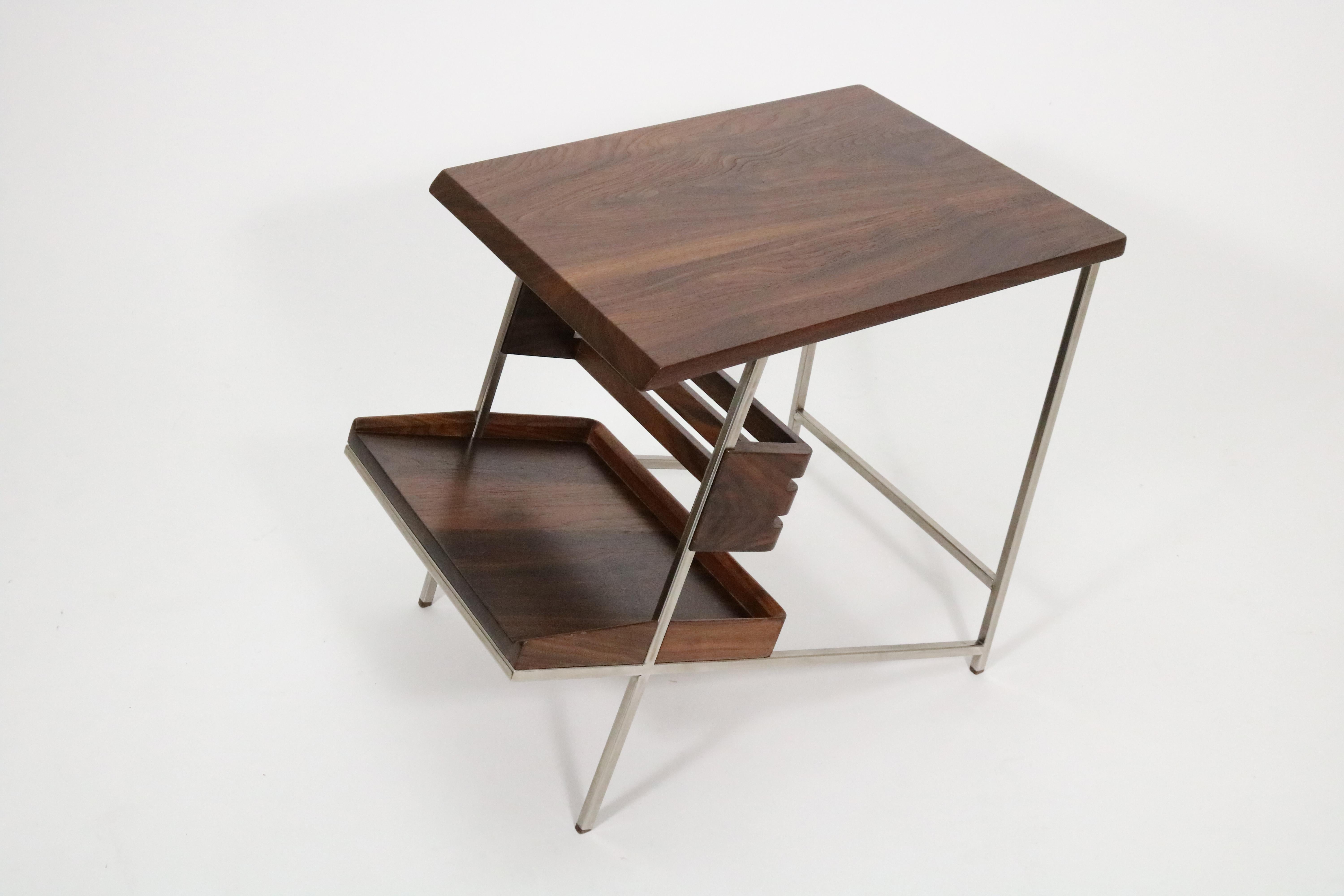 American 'Acolyte' Side Table with Book Display Shelf by Alexander Giray