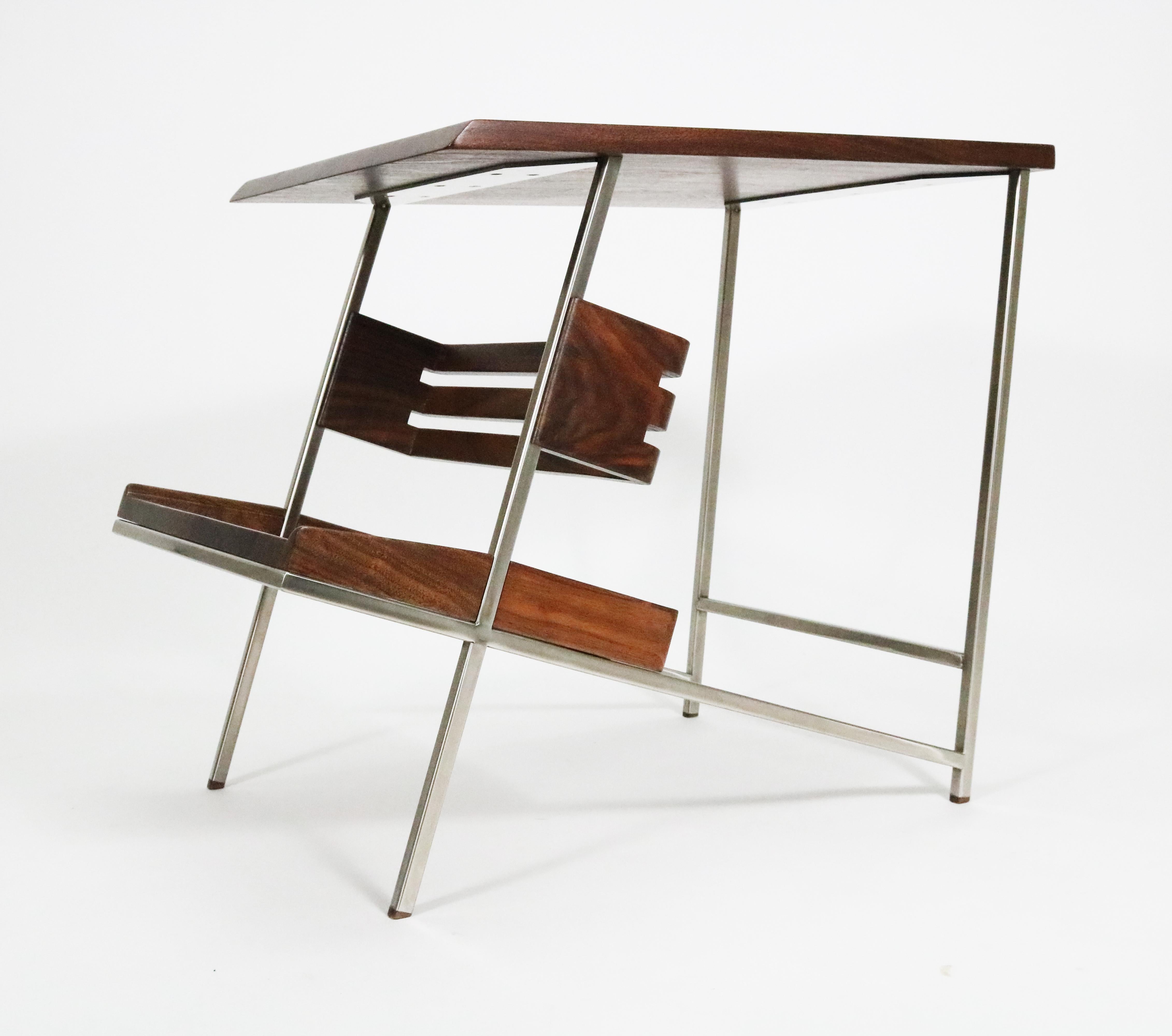 Contemporary 'Acolyte' Side Table with Book Display Shelf by Alexander Giray