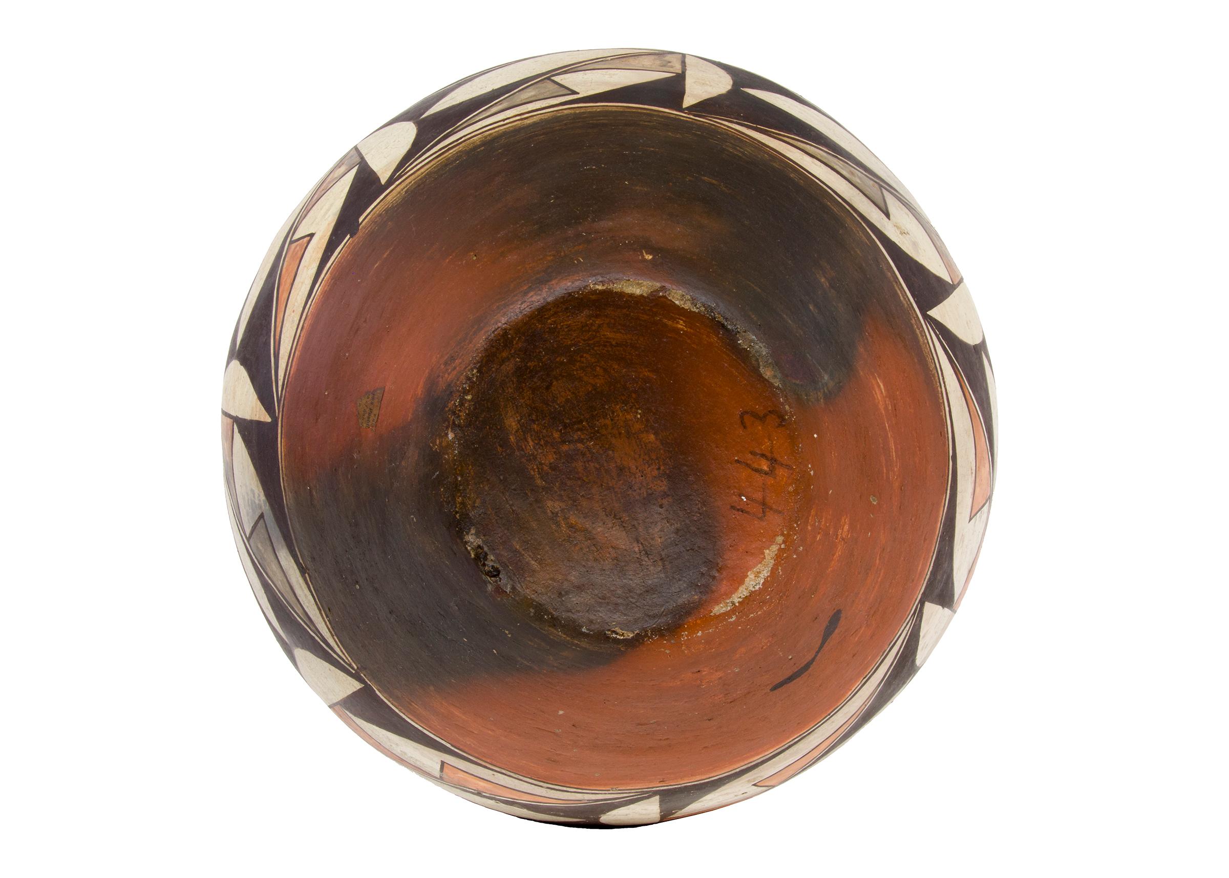 Acoma Olla « Pot de scorie », faïence polychrome à motif de feuillage abstrait Bon état - En vente à Denver, CO