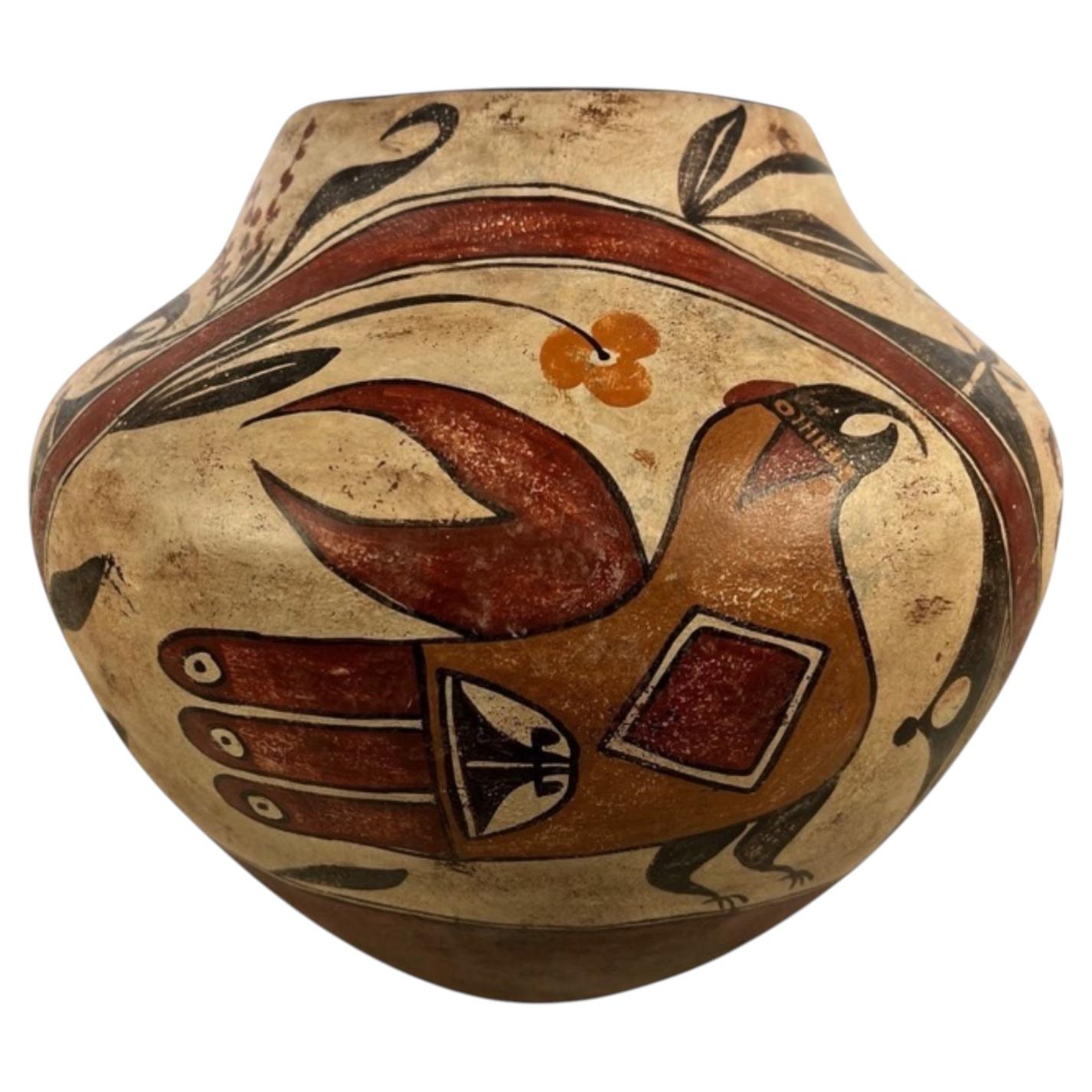 Riproduzione di un vaso da conservazione policromo di Acoma