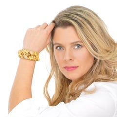 Acorn and Leaf Gold Bracelet