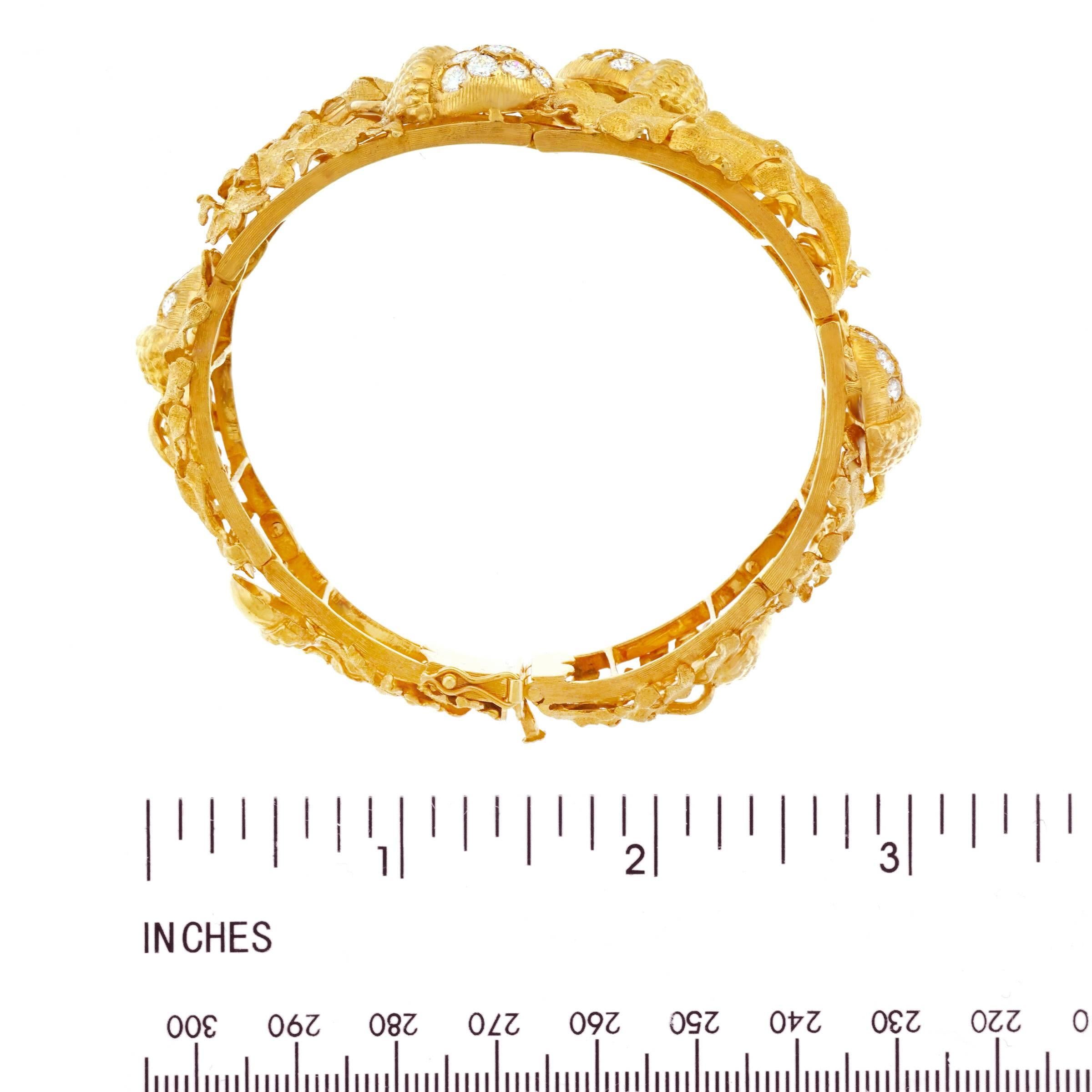 Acorn and Leaf Gold Bracelet 2