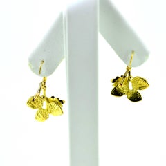 Acorn and Oak Leaf Gold Earrings