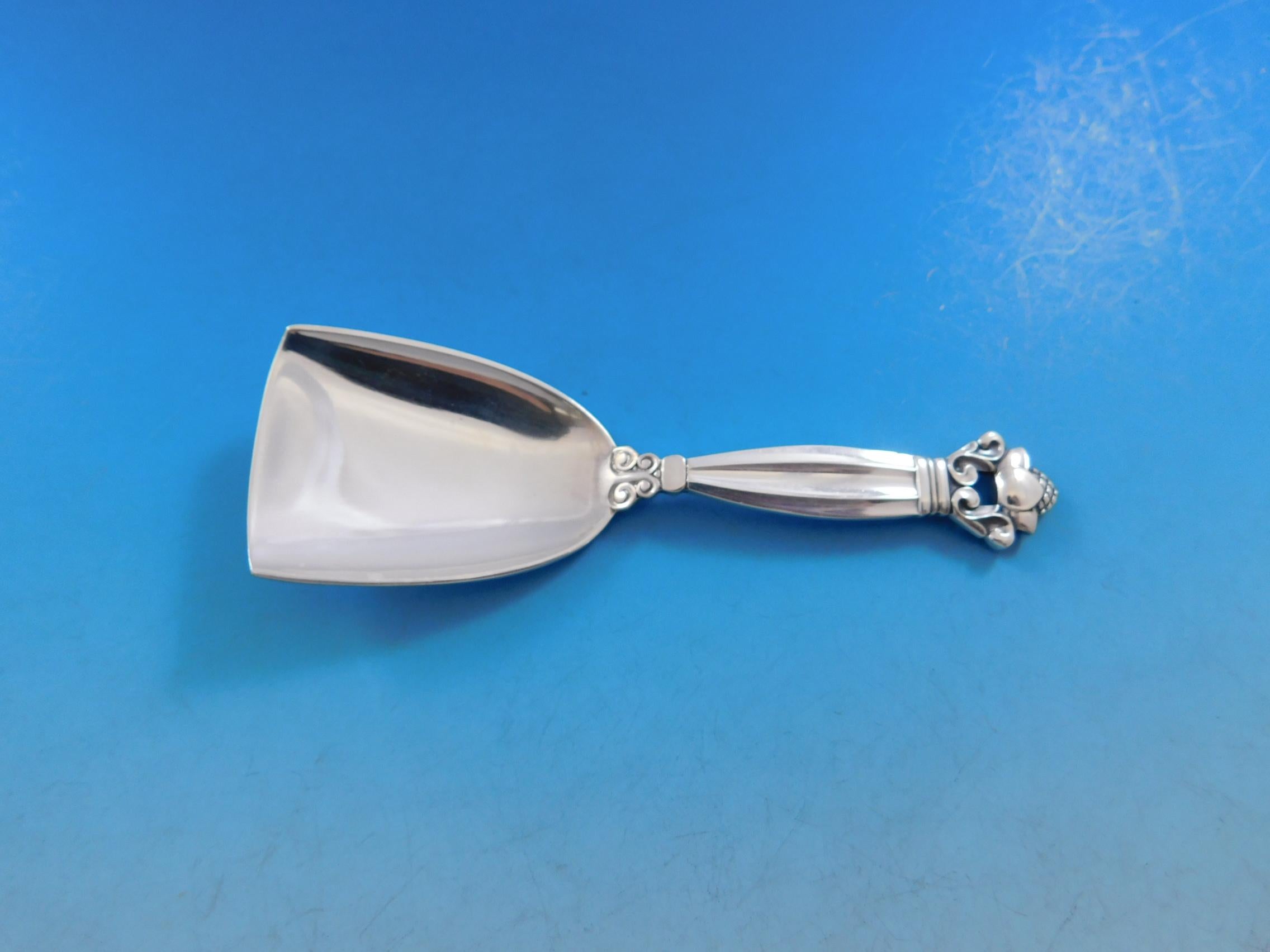 Ensemble de couverts de table en argent sterling 12 services 89 pièces Acorn de Georg Jensen en vente 4