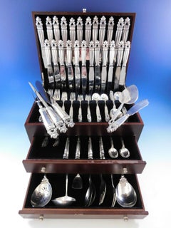 Acorn by Georg Jensen Sterling Silver Flatware Service 12 Set 134 Pcs Dinner XL