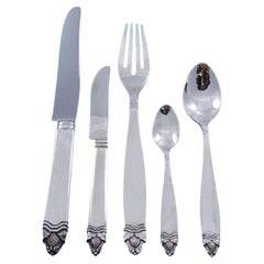 Bellota de Peer Smed Servicio de cubiertos de plata de ley 54 uds Arts & Crafts Raro