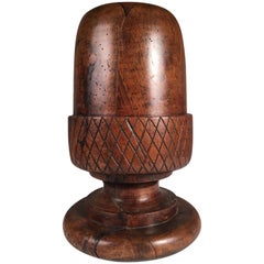 Acorn-Form Wig Stand, French, 18th Century