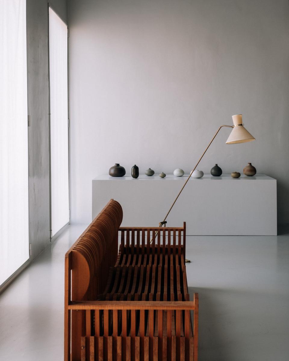 Italian 'Acqua e terra' bench by Mario Ceroli For Sale