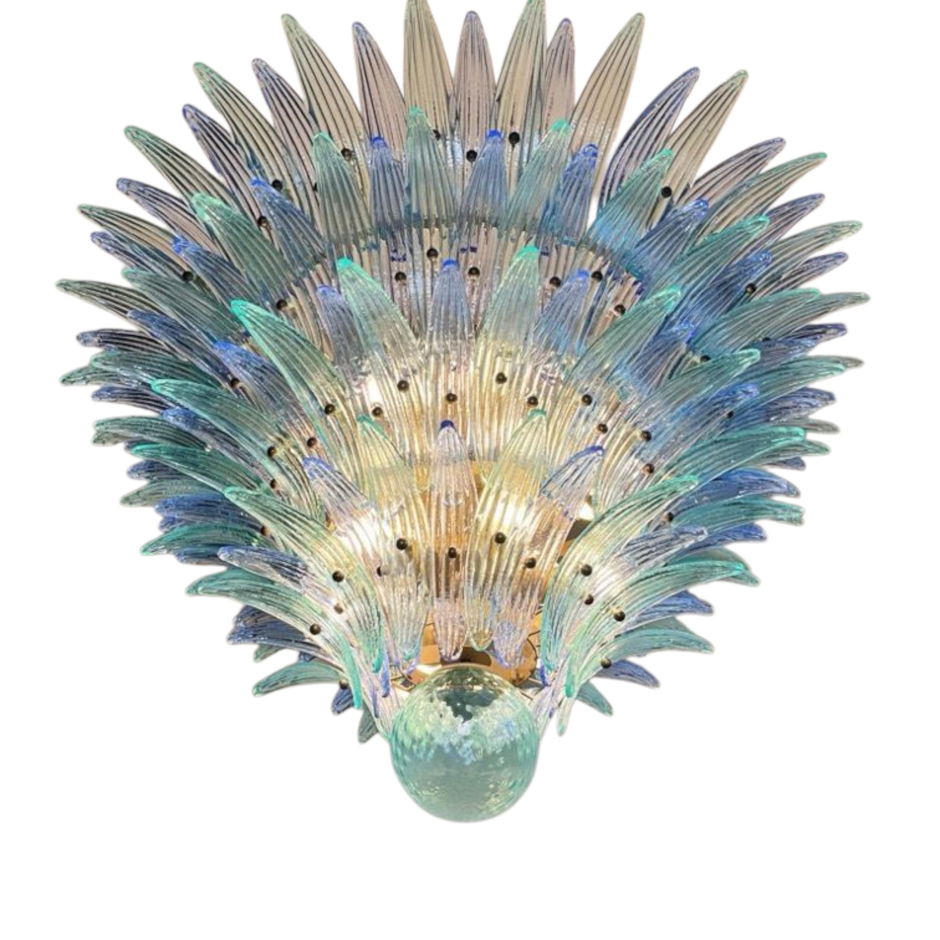 Acqua Marina - Lustre en verre de Murano fait à la main, 160 pièces d'élégance en vente 2